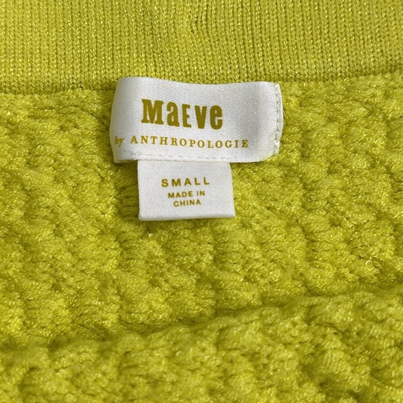Anthropologie Maeve Women’s Size Small Yellow Knit Sweater Short Mini Skirt - Picture 4 of 7